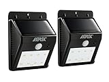 Solar Lights, Agptek Outdoor Bright Wireless 8 LED Wall Light with Motion Sensor, Patio Lights for H