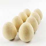 5pc Large Wooden Eggs Diy Unfinished Wood Egg [並行輸入品]