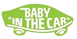 【全16色】人気!ベイビー イン カー ステッカー!Baby in car Sticker /車用/シール/ Vinyl/Decal /バイナル/デカール/ステッカー/BIC-2 (ライムグリーン) 