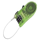 SODIAL プラスチック製透明バンド　リトラクタブルワイヤロープ　パスワードロック