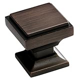 Southern Hills Oil Rubbed Bronze Square Cabinet Knobs - Pack of 5, Kitchen Cabinet Knobs, Bronze Cab