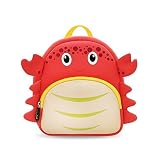 Coavas Kids Backpack Cute Toddler Backpacks Crab Children Backpack - Cartoon Red Crab(11*10*4.1 inch