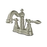 Kingston Brass FS1608ACL Two Handle 4 in. Centerset Lavatory Faucet with Retail Pop-up