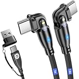 EndlesShine USB Type C ケーブル (2本セット 1m+1.8m) 180°回転100W 5A PD QC4.0 急速充電 高速データ転送USB A/Type C to Type Cケーブル タイプC 充電ケーブル 高耐久ナイロン編み MacBook Airpods Samsung Galaxy(ブラック)