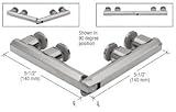 C.R. LAURENCE ARC180BS CRL Brushed Stainless Arctic 180 Series Glass-to-Glass Hinge C.R. Laurence [並