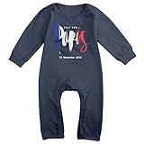 Kamifa カミファ パリのために祈り　字母柄 長袖ベビー服 子供服 プレゼント 暖かい Navy 6 M