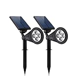 Cshidworld ソーラーライト 屋外 明るい4LED 明暗と人感センサー 2個セット IP65防水 　2モード点灯 　ガーデンライト　夜間自動点灯 　玄関先/庭/車道/歩道/芝生/ガーデンなどの