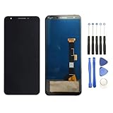 DYGCGO For Google Pixel 3a, G020A, G020E, G020B, G020G, G020H 修理交換用フロントパネル LCD タッチパネル 液晶パネル（フロントガラスデジタイザ）修理工具セット付き (ブラック)