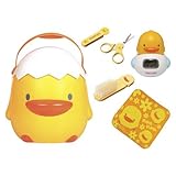 Perfect 6pc Baby Bathing Gift Set in Big Yellow Duckling Storage Case by 2PO [並行輸入品]