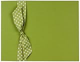 Tessera Baby Books Memory Book with Polka Dot Grosgrain Ribbon, Kiwi Green by Tessera Baby Books