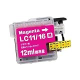ブラザー(Brother)用 LC11 LC16 互換インクカートリッジ マゼンタ LC11/16M×1 残量表示機能付 対応機種：MFC-J950 MFC-935 MFC-930 MFC-J855 MFC-J805 MFC-J850 MFC-J800 MFC-735 MFC-J700 MFC-695 他【INK-LINK】