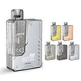 Aspire GOTEK PRO 電子タバコ 持ち運びシーシャ POD スターターキット 1500mAhバッテリー本体 4.5ML ゴーテック ポッド カートリッジ 0.8ohm コイル 【正規品】ニコチンなしタバコなし(ステンレススチール)