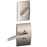 Schlage Lock Company F59-MNH-CEN-RH Manhattan Right Handed Interior Pack Lever Set with Single, Sati