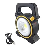 Baosity 屋外照明　COB作業灯　LED投光器　応急ライト　充電式　キャンプ　園芸　防犯　軽量　ポータブル　イエロー