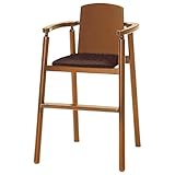 オリバー ダイニング キッズチェア 木製 布 ミディアムブラウン×マホガニー (S・CK-201・MB+CF-17K)