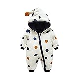 DWSIOOW　カバーオール ベビーロンパース キッズジャンプスーツ 男の子 女の子　新生児　綿ロンパース 綿つなぎオーバーオール　フード付き　お出掛け 通園　プレゼント (ネイビー, 80cm(推奨