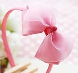 Candykids子供ドレス用　シフォンリボンカチューシャ 8色 子供用ドレス・子供服・子供ヘアアクセサリー・ドレス小物 雑誌掲載商品 (ピンク)