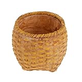 B Blesiya 天然　竹かご　多肉植物　花　ベッド　ポット　ボックス　庭　プランター 装飾