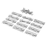 dophee 12個35 x 15 mmシルバーアイアン装飾ヒンジfor木製ジュエリーボックスケースドアウィンドウキャビネット