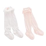 Ymgot ベビー レッグウォーマー リボン 夏用 冷房対策 赤ちゃん 靴下 薄手 2足セット (S(6－12ヶ月), Bタイプ)