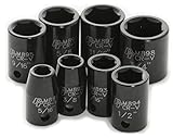 Performance Tool M588DB 8pc 3/8' Dr SAE Impact Skt Set [並行輸入品]