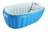 L&FY Inflatable Baby bathtub Plastic Mini Air Swimming Pool Kids Thick Foldable Shower Basin (Blue) 