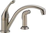 Delta 441-SS-DST Collins Single Handle Kitchen Faucet with Spray, Stainless [並行輸入品]