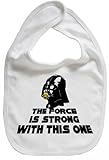 IiE, The Force is strong with this one, Boy Girl Unisex Feeding Bib, White by Image is Everything