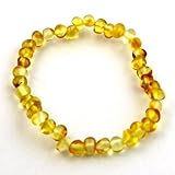 Hazelaid (TM) 8" Baltic Amber Lemon Bracelet (on elastic) [並行輸入品]