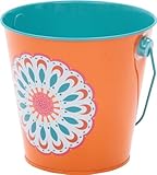 不二貿易 カラフルブリキバケツ レース 15120