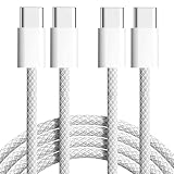 USB Type C ケーブル タイプc ケーブル【4本セット 1M/2M 各2本】 USB-C & PD対応 シリコン素材採用 USB C 60W急速充電 データ転送 断線防止 高耐久ナイロン iPhone 16/16e/iPhone 15 MacbookPro/iPad Pro&Air/Galaxy/SonyなどType C機種対応