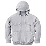 空調服 フード付長袖ブルゾン（ファンなし） チタン加工 KU90800 M 6シルバー