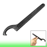 uxcell フックレンチ　引き掛けスパナ　スーパーツール　45mm-52mmの開口の直径　炭素鋼　ブラック