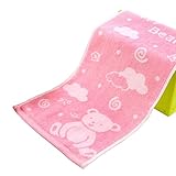 3 Pcs Lovely Bear子供バスタオルコットンソフトFacecloth、ピンク