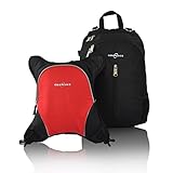 Obersee Rio Diaper Bag Backpack with Detachable Cooler, Black/Red by Obersee