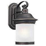 Sea Gull Lighting 89181BLE-71 Hermitage - One Light Outdoor Wall Sconce, Antique Bronze Finish with 