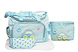 多機能 マザーズ バッグ ショルダー トート　青い くるま (中サイズ）