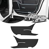 Cartist アルファード40系 ヴェルファイア40系 に適用 ドアキックガード ドアトリムガード ドアプロテクター ドア保護 ALPHARD VELLFIRE 40系 2023年6月～現行 車種専用設計 ドアトリムカバー 汚れ防止 キズ防止 蹴り防止 フロント用 アクセサリー 内装パーツ カスタムハーツ PUレザー 2PCSセット（ブラック）