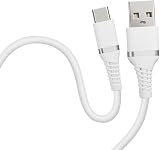 HIDISC USBケーブル Type-A to C 1m やわらかで絡みにくい 急速充電3A対応 (マシュマロホワイト)