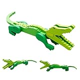 POTOJP 木製パズル 小さな立体パズ 立体の木製組立キット　ワニ(19種類動物展開)　 Mini 3D Puzzle Kids Educational Funny Toy　積み木　木のおもちゃ 組