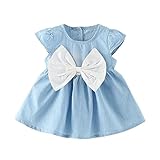 Cutelove 子供ドレス ワンピース ドレス 女の子 蝶結び付き デニムワンピース 可愛い 夏 袖なし ベビー 素敵 プリンセスドレス