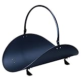 amagabeliインドアブラック暖炉ログホルダーHearth Firesetバーチ木製ホルダーラック薪キャリアツールCovers Fire木製バスケットコンテナセットメタルツールによって設定アッシュ