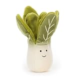 Jellycat Vivacious 野菜チンゲン菜ぬいぐるみ 7インチ | 野菜ぬいぐるみ | 素晴らしいギフトアイデア
