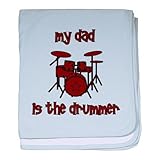 CafePress My Dad is the Drummer drums baby blanket - Standard Sky Blue by CafePress [並行輸入品]