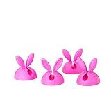 4本バニーイヤウサギケーブルクリップコードワイヤーコイルオーガナイザータイホルダードロップ
