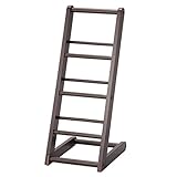 天然木 スリッパラック 幅28x奥行29x高さ71.5cm ダークブラウン RG-1402