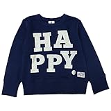 【SiShuNon/SKAPE】HAPPYトレーナー エスケープ トレーナー キッズ スマイル ロゴ 110 4 ネイビー