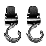 ベビーカー フック 荷物フック マジックテープ式 360度回転 2個組