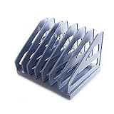 ファイルオーガナイザー、ファイルラック、ファイルドキュメントソーターオーガナイザー、マガジンホルダー、ファイルホルダー、7セクション、デスクトップオーガナイザー30.5x23.8x18.6cm,Blue