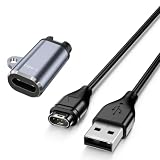 YGTBSR Garmin ガーミン用充電ケーブル + USB 変換アダプターL型 高速データ転送 急速充電ケーブル 対応 ForeAthlete 945 935 245 55、Vivoactive 3 4 4S、Fenix 7 7S 7X 6 6S 6X 5 5S 5X、Venu Sq Music 2S、Instinct、Approach S10 S40 S60 S62 (1M - 直型)